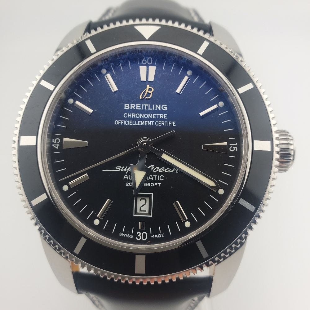 Breitling Blue and Silver Diving Watch